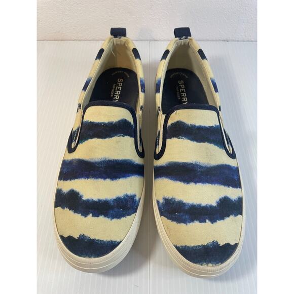 SPERRY STS87169, Women Size 8.5 M, Crest Twin Gore Tie Dye Stripe Navy - Picture 3 of 16